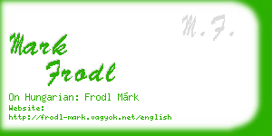 mark frodl business card